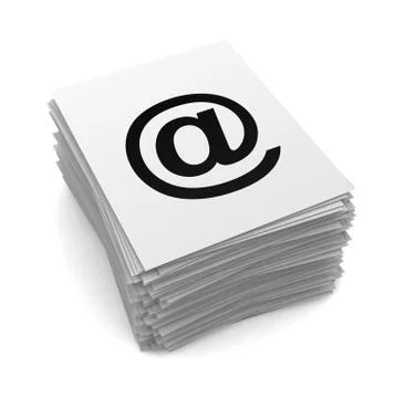 E mail stack concept 3d illustration イラスト素材