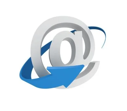 E mail symbol concept 3d illustration Stock Illustration