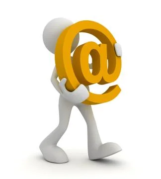 E mail symbol concept 3d illustration Ilustração Stock