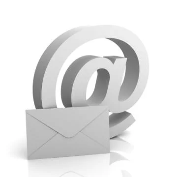 E mail symbol concept  3d illustration Stock Illustration