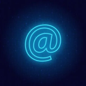 E-mail symbol on a digital background. Illustrazione stock