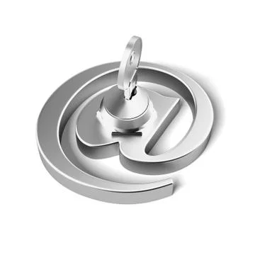 E-mail symbol with key 库存插图