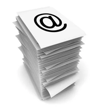 E-mail symbol is on paper Stock Illustration