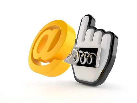 E-mail symbol with web cursor Stock Illustration