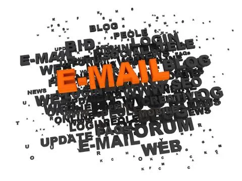 E-mail text is a conceptual image Stock Illustration