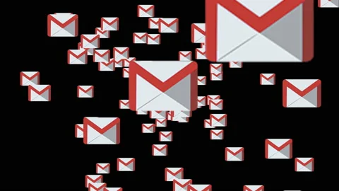 E-mails coming towards camera, mailling, messages, votes, elections, electronic Stock Footage 142936400