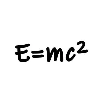 E = mc 2 formula icon. Einstein equation symbolizing energy-mass equivalenc.. Stock-Illustration