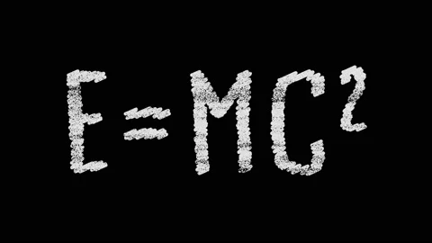 E mc2 einstein relativity hand writing animation Stock Footage 152429896