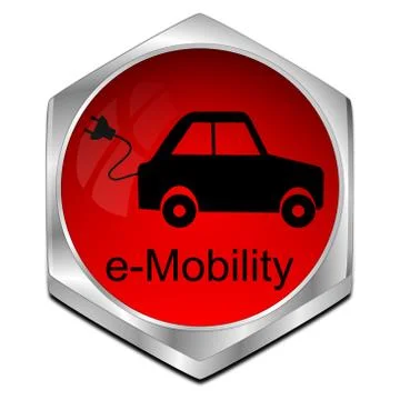 E-Mobility Button - 3D illustration Stock Illustration