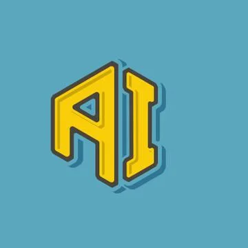 A E  monogram lettering with 3d style for Corporate business identity Stock Illustration
