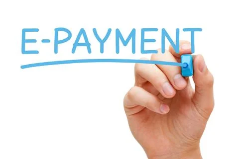 E-payment blue marker Stock Illustration