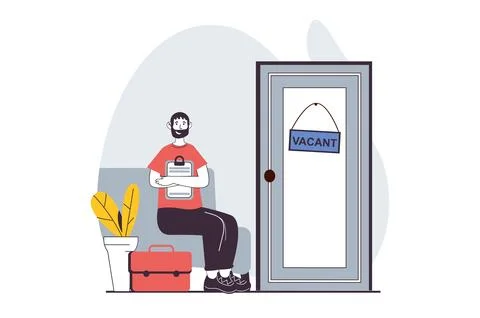 E-payment concept with people scene in flat design for web. Woman pays for pu Stock Illustration