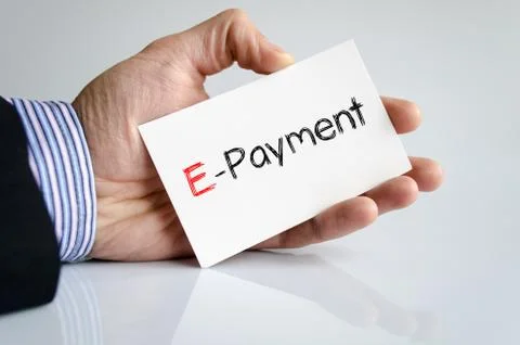 E-payment text concept Stock Photos
