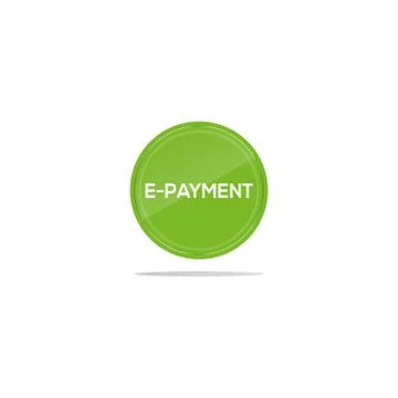 E-payment text in green circle Stock Illustration
