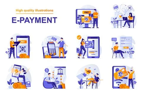 E-payment Web Illustrations Stock Illustration