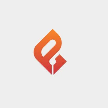 E-Pen Logo Stock Illustration