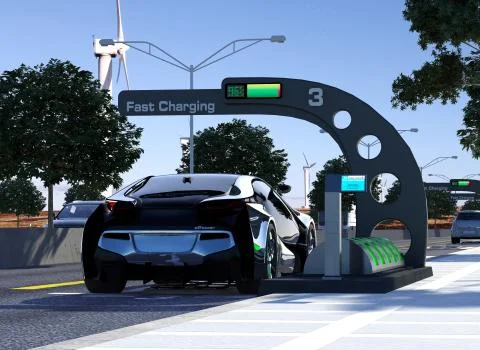 E-Power Station Illustration