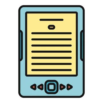 E reader device displaying digital text on screen 스톡 일러스트