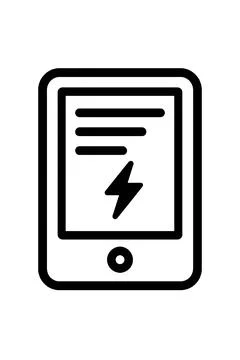 E-Reader Flat Icon Perfect for Web, App, UI Design, and Graphic Design. Stock Illustration