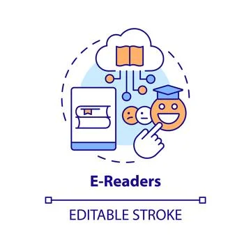 E readers concept icon Stock Illustration