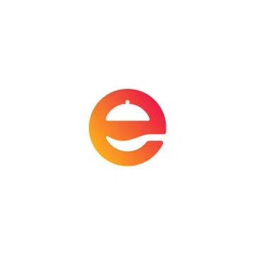 E restaurant logo design template vector Stock Illustration