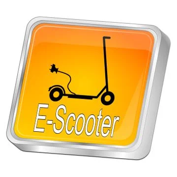 E-Scooter Button - 3D illustration Stock Illustration