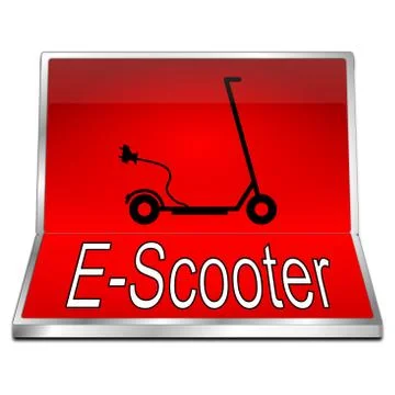 E-Scooter Button - 3D illustration Stock Illustration