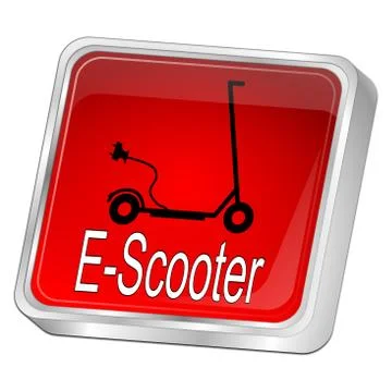 E-Scooter Button - 3D illustration Stock Illustration