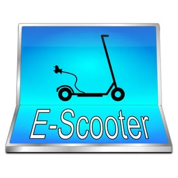 E-Scooter Button - 3D illustration Stock Illustration