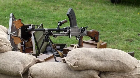 E Second World War weapon base 4K Stock Footage 114087439