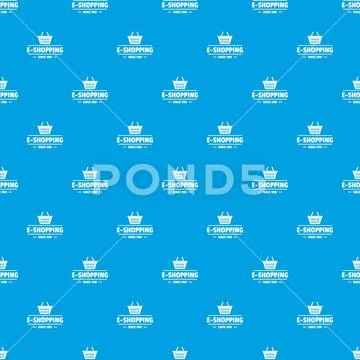 E shipping pattern seamless blue Stock Illustration