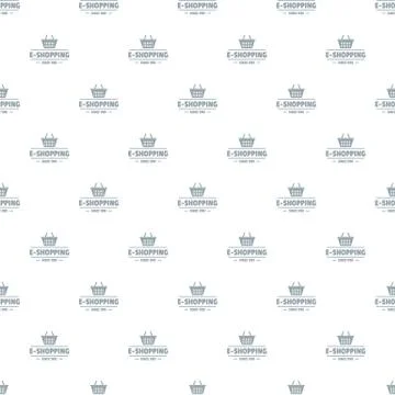 E shipping pattern seamless Illustrazione stock