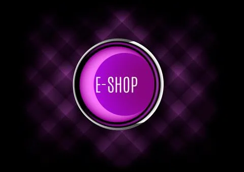 E-Shop Button Illustrazione stock