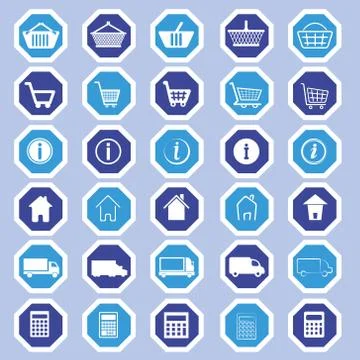 E-shop icons Stock Illustration