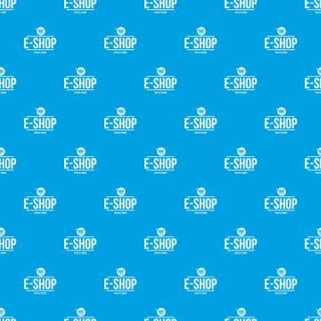 E shop pattern seamless blue Illustrazione stock