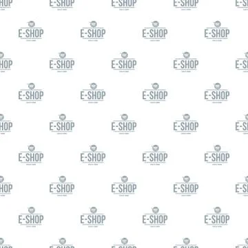 E shop pattern seamless Stock Illustration