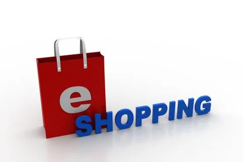 E-shopping concept Free Stock Illustration