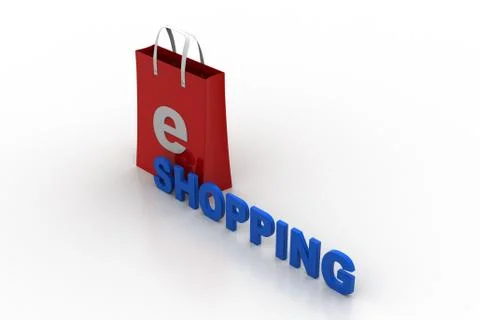 E-shopping concept Free Stock Illustration
