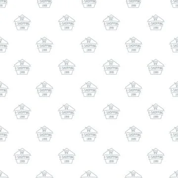 E shopping pattern seamless Stock Illustration