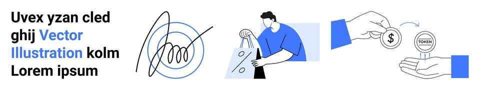 E-Signatures, E-Commerce, and Digital Payment Processes in Vector Design Stock Illustration
