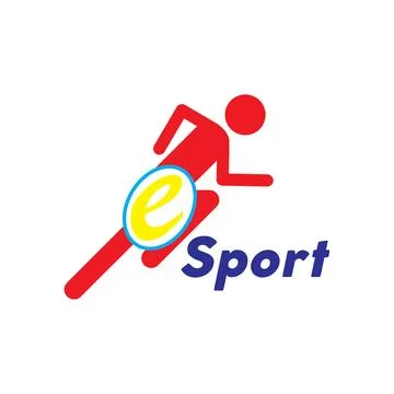 E sport logo Stock Illustration