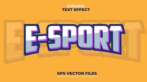 E-Sport Type EPS Editable Text Effect and font can be changed 스톡 일러스트