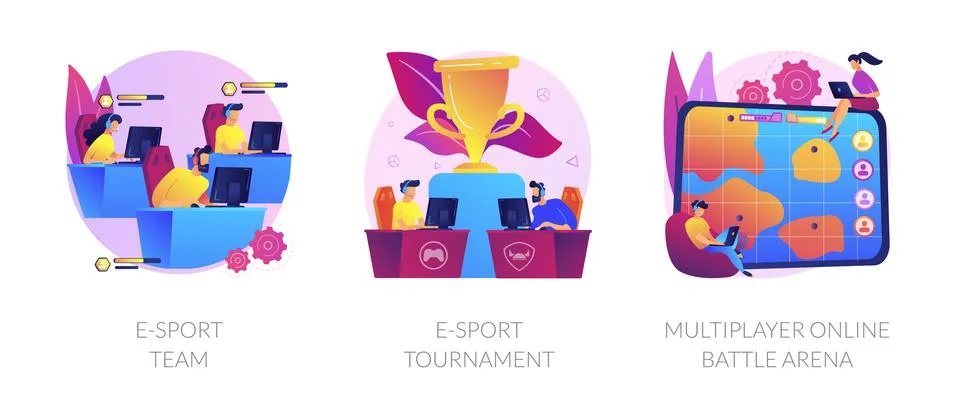 E-sport vector concept metaphor. Stock-Illustration
