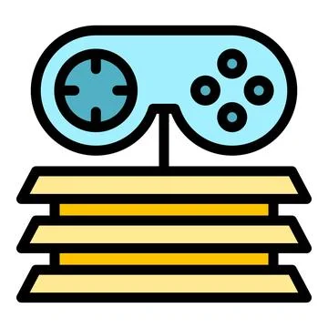 E-sports icon vector flat Stock Illustration
