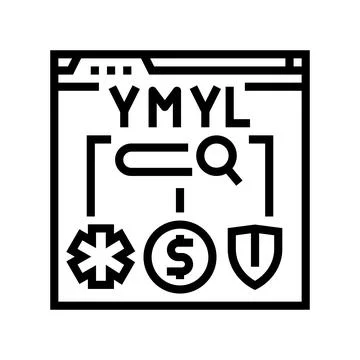 E-a-t expertise authoritativeness trustworthiness line icon vector illustration Stock Illustration
