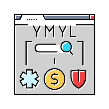 E-a-t expertise authoritativeness trustworthiness color icon vector. e-a-t ex Stock Illustration