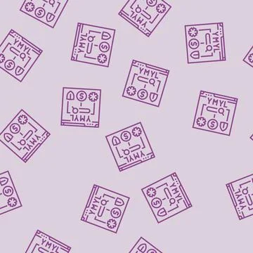 E-a-t expertise authoritativeness trustworthiness line seamless pattern Stock Illustration