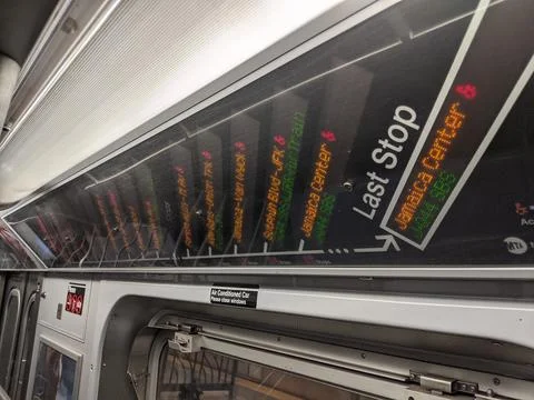 E Train station map Stock Photos