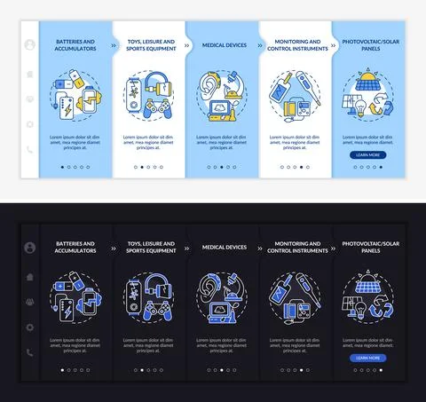 E-trash classification onboarding vector template イラスト素材