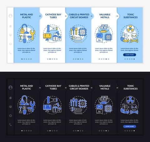 E-trash elements onboarding vector template イラスト素材